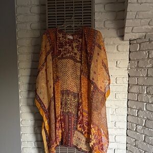 Free People Vibrant Patchwork Kimono